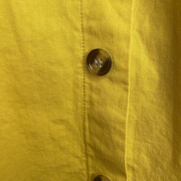 Sadie & Love Paperbag Skirt Women's M Pockets Button Front Belted Mustard Yellow - Picture 4 of 8